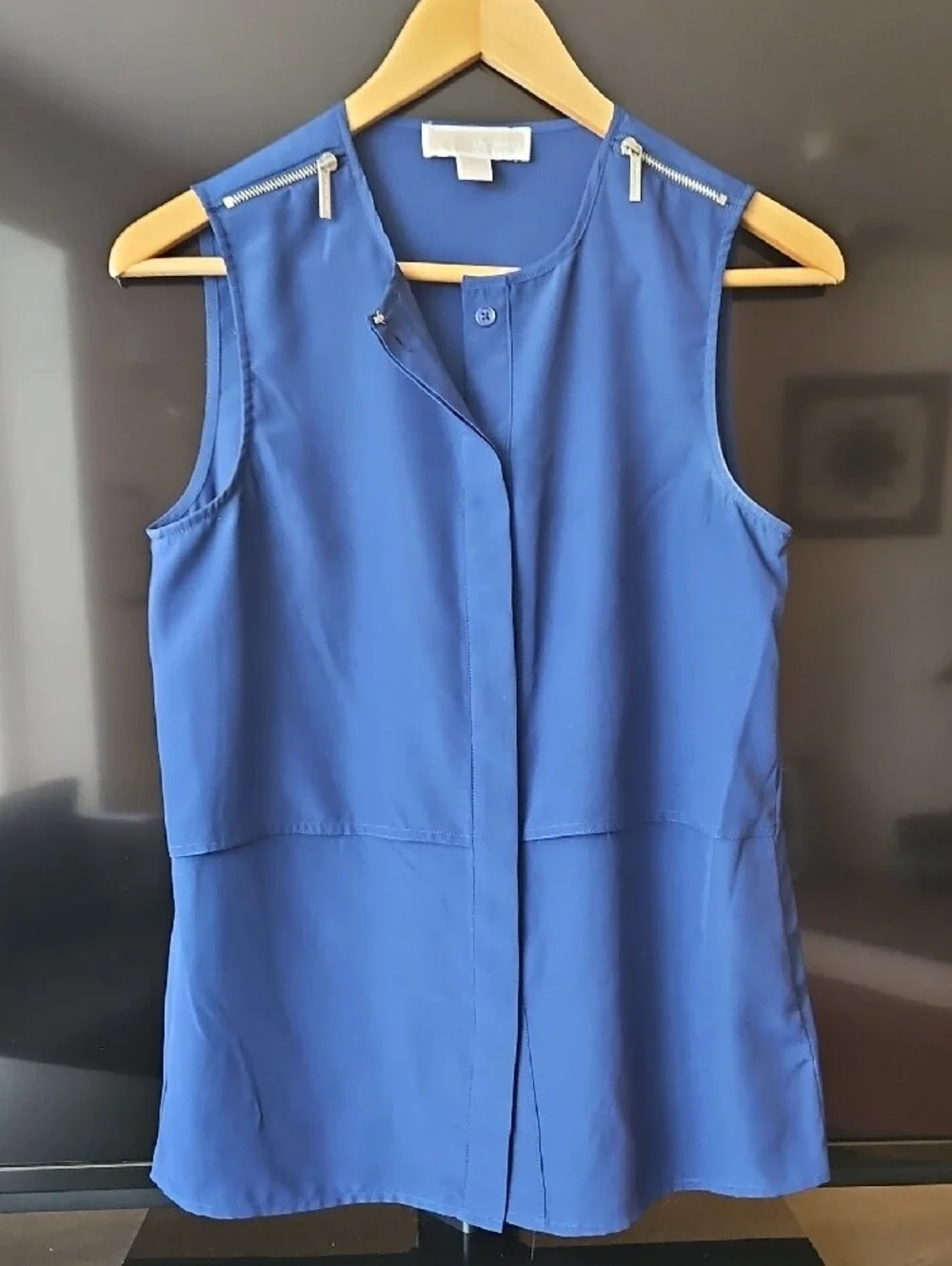 Michael Kors Sleeveless Top With Zipper Detail